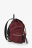 Burberry Burgundy Nylon Drawstring Backpack