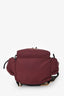 Burberry Burgundy Nylon Drawstring Backpack