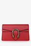 Gucci Red Leather Dionysus Super Mini Crossbody Bag