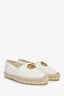 Gucci White Chevron Quilted Leather Espadrilles Size 37.5