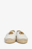 Gucci White Chevron Quilted Leather Espadrilles Size 37.5