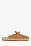 Hermès Gold Leather 'Feria' Espadrille Loafers Size 37