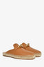 Hermès Gold Leather 'Feria' Espadrille Loafers Size 37
