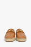 Hermès Gold Leather 'Feria' Espadrille Loafers Size 37