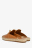 Hermès Gold Leather 'Feria' Espadrille Loafers Size 37
