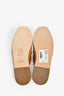 Hermès Gold Leather 'Feria' Espadrille Loafers Size 37