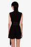 Maje Black Lace Belted Sleeveless Playsuit Size 40