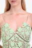 Self-Portrait Mint Green Cotton Floral Crochet Midi Dress Size 6