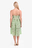 Self-Portrait Mint Green Cotton Floral Crochet Midi Dress Size 6