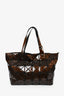 Issey Miyake Brown Geometric Tote Bag