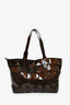 Issey Miyake Brown Geometric Tote Bag