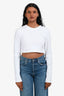 Jacquemus Cotton Le T-Shirt Picolla Backless Long Sleeve Cropped Blouse Size S