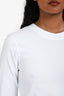 Jacquemus Cotton Le T-Shirt Picolla Backless Long Sleeve Cropped Blouse Size S