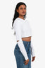 Jacquemus Cotton Le T-Shirt Picolla Backless Long Sleeve Cropped Blouse Size S
