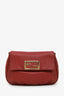 Fendi Red Leather Fendista Pouchette Crossbody