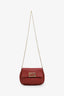 Fendi Red Leather Fendista Pouchette Crossbody