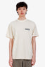 Balenciaga Cream Cotton Logo T-Shirt Size XS Mens