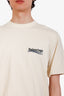 Balenciaga Cream Cotton Logo T-Shirt Size XS Mens