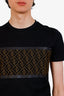 Fendi Black Cotton Logo T-Shirt Size XS Mens