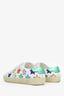 Saint Laurent White/Green Star Sneakers Size 37