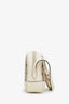 Gucci White/Brown Monogram Mini Bree Messenger Bag