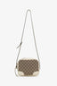 Gucci White/Brown Monogram Mini Bree Messenger Bag