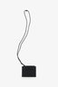Bottega Veneta Black Intrecciato Leather Zip Wallet With Wrist Strap