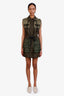 Fendi Green Cargo Printed Utility Dress Size 40