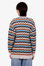 M Missoni Blue/Brown Wool Button Up Cardigan Size S