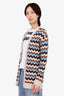 M Missoni Blue/Brown Wool Button Up Cardigan Size S