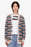M Missoni Blue/Brown Wool Button Up Cardigan Size S