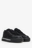 Prada Black Canvas Triangle Platform Sneakers Size 37