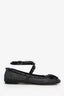 Valentino Black Mesh Crystal Embellished Ballet Flats Size 38