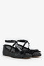 Valentino Black Mesh Crystal Embellished Ballet Flats Size 38