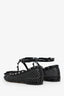 Valentino Black Mesh Crystal Embellished Ballet Flats Size 38