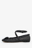 Valentino Black Mesh Crystal Embellished Ballet Flats Size 38