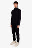 Prada Black Cotton Logo Jacket + Pant Set Size L/M Mens