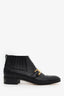 Gucci Black Leather Lasercut Accents Chelsea Boots Size 37