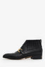Gucci Black Leather Lasercut Accents Chelsea Boots Size 37