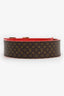 Louis Vuitton Monogram/Red Twist Reversible Belt Size 80