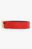 Louis Vuitton Monogram/Red Twist Reversible Belt Size 80