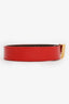 Louis Vuitton Monogram/Red Twist Reversible Belt Size 80