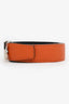 Hermes Orange/Brown Togo/Swift Leather Reversible Constance Belt Size 85
