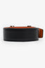 Hermes Orange/Brown Togo/Swift Leather Reversible Constance Belt Size 85
