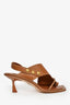 Zimmermann Brown Leather Studded Leather Slingback Sandals Size 40