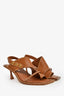 Zimmermann Brown Leather Studded Leather Slingback Sandals Size 40