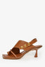 Zimmermann Brown Leather Studded Leather Slingback Sandals Size 40