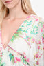Hemant and Nandita White Tropical Patterned Long Sleeve Maxi Dress Size L