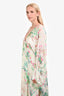 Hemant and Nandita White Tropical Patterned Long Sleeve Maxi Dress Size L