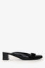 Salvatore Ferragamo Bow Detail Square Toe Block Kitten Heel Slides Size 40